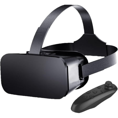 VR Headset for Phone with Controller, Anti-Blue Lens PD & Fl Adjustable Virtual Reality Goggles Set for Kids and Adults, Compatible with iPhone 16/15/14/13/12 Samsung Android 4.5-6.7"