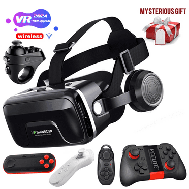 VR Headset for iPhone & Android Phone,3D VR Glasses for TV,Movies & Video Games,VR Headset with Remote Controller,Virtual Reality Headset for iPhone/Android Phone Compatible 4.7-6 inch
