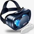 thumbnail image 1 of VR Headset with Controller Adjustable 3D VR Glasses Virtual Reality Headset HD Blu-ray Eye Protected Support 5~7 Inch for Phone/Android, 1 of 9