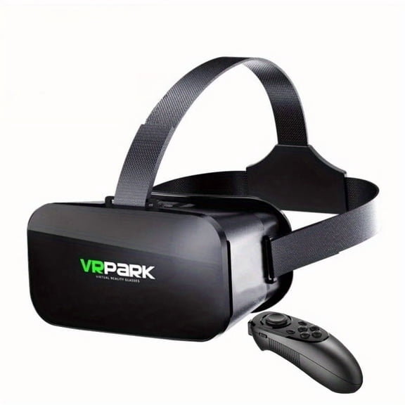VR Headset with Gamepad 3D Virtual Reality Goggles for 4.7-6.7 Inch Smartphones IMAX Viewing Experience