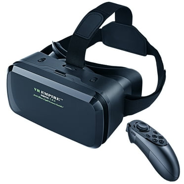 VR Headsets for Phone Cell Phone Virtual Reality headsets 3D Glasses Helmets VR Goggles for TV Movies Video Games Compatible to iOS Android Support 4.7” to 7.3” Mobile Screen with controller(BR95)