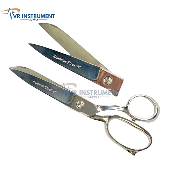 VR Instrument Supply 8” Heavy Duty Stainless Steel Tailor Upholstery Scissor Shears Utlity Sewing