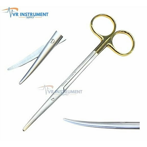 VR Instrument Supply Tungsten Carbide Inserts Blade TC Metzenbaum Scissors Curved 6 Blunt/Blunt Tools German Stainless CE