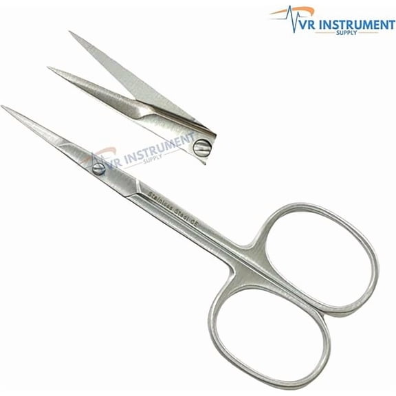 VR Instrument Supply Cuticle Scissor Straight-3.5 Instruments Mani-Pedicure Tool