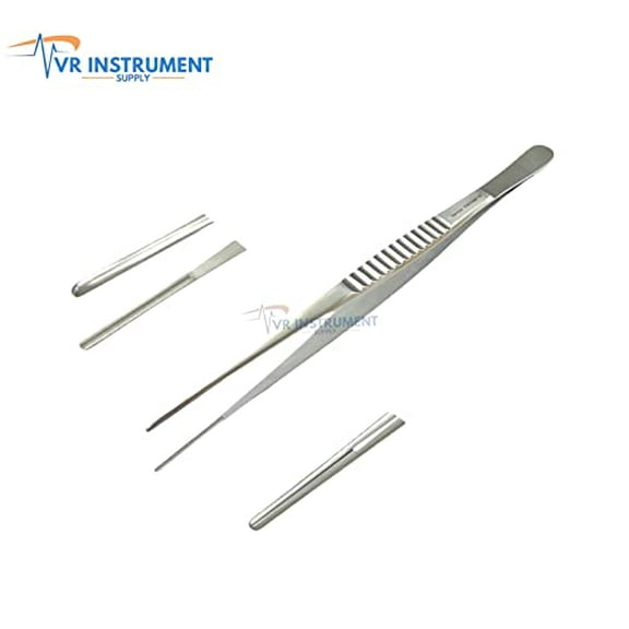 VR Instrument Supply Debakey Vascular Tissue Thumb Forceps Atraumatic Tweezer 6"