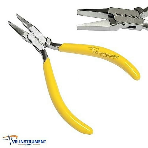 VR Instrument Supply Flat Nose Bending Jewelry Making Repair Beading Wire Working Pliers 5"