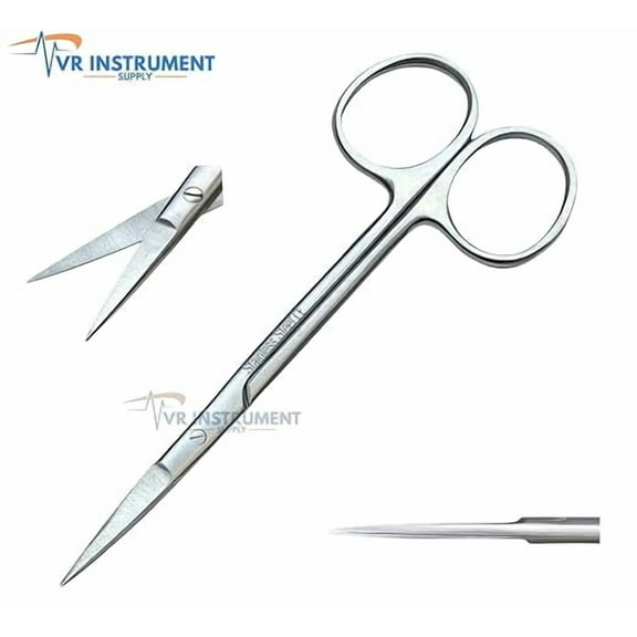 VR Instrument Supply Iris Precision Scissors Straight 4.5"  Fine Point Craft & Detail Cutting Tool German Stainless CE
