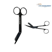 VR Instrument Supply Lister Bandage Scissors 4.5 -Inch Stainless Steel Shears Cut Through Bandages, Dressing, Tape, Gauze, Clothing color All Black