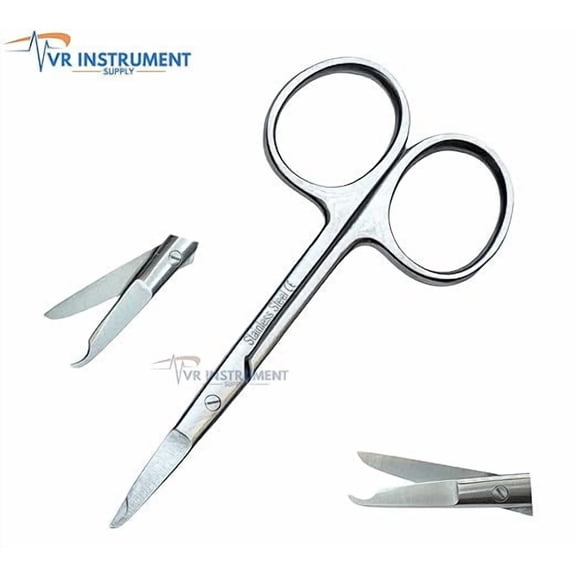VR Instrument Supply Spencer Scissors 3.5"  Precision German Stainless Steel Scissors with Hook Tip