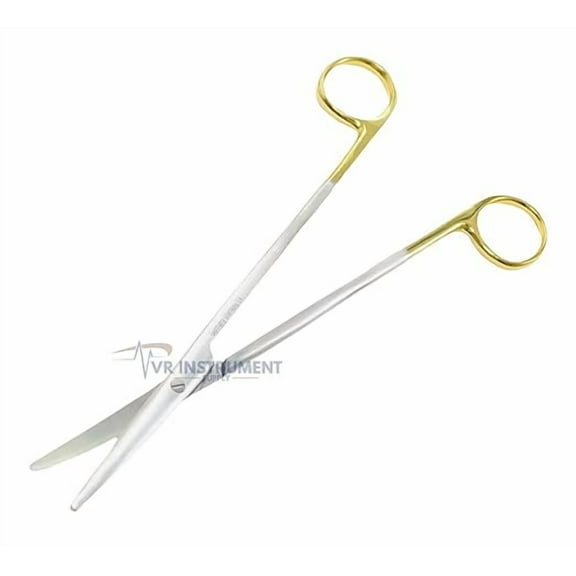 VR Instrument Supply T/C Metzenbaum Scissors Curved 8" Blunt/Blunt with Tungsten Carbide Inserts German Stainless CE