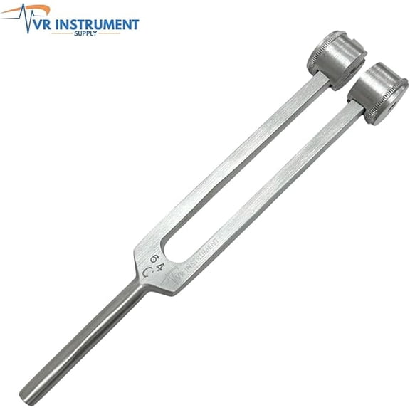 VR INSTRUMENT SUPPLY Tuning Fork C 64 Hz Non-Magnetic Aluminum Alloy Lightweight, Portable, Corrosion Resistant