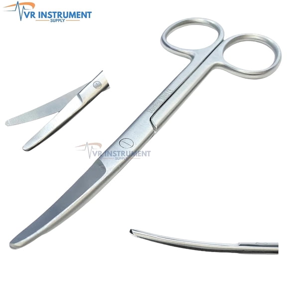 VR Instrument supply Curved Precision Scissors 5.5'' Blunt/Blunt Cutting Tool -German Stainless