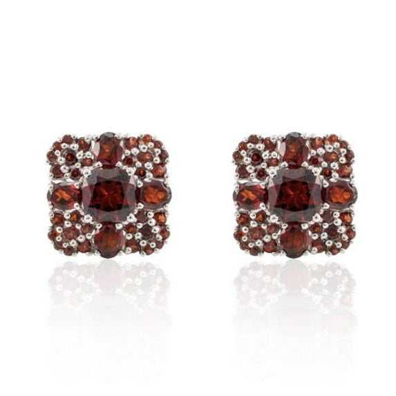VR Jewels Handmade Garnet Studded Cufflinks Made in 925 Sterling Silver Button