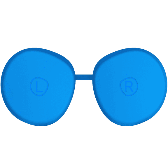 VR Lens Protective Cover Blue Soft TPU Anti Scratch Light Blocking Lens Guard Accessory Compatible with Meta Quest 3s/Quest 2