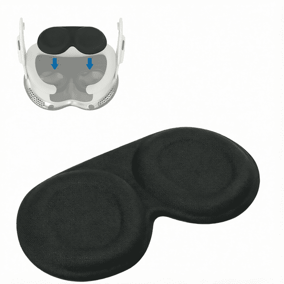 VR Lens Silicone Protective Cover Compatible with Apple Vision Pro Meta Quest 3 Dust Proof Anti Scratch EVA VR Headset Accessories 2 Pcs Black
