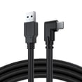 thumbnail image 1 of VR Link Cable for Meta Quest 3 and Meta Quest 2, USB-C to USB-A, USB 3.2 Gen 1 High-Speed Data Cable, Right-Angle Connector, 16 ft, 1 of 5