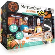 كتاب وصفات الواقع الافتراضي ومجموعة الطبخ VR MasterChef Junior من Abacus Brands للأطفال | ألعاب STEM مع نظارات الواقع الافتراضي