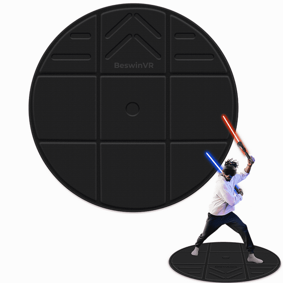 VR Mat- Foldable for Meta Quest 3/Apple Vision Pro/ PSVR2, for Oculus/Meta Quest 2/Pro, Round Anti Fatigue Large Mat, Anti-slip and Comfortable Floor Mat