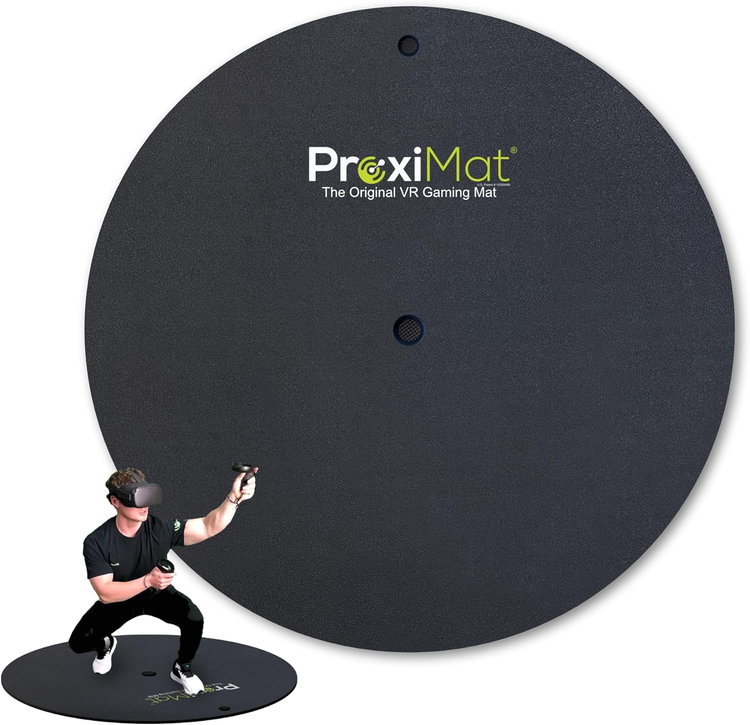 VR Mat - ProxiMat Classic 42" Round Anti-Fatigue Mat for Virtual Reality - Play with Both Feet on The Mat - Compatible with Oculus Meta Quest, PlayStation VR, HTC Vive, and More (42 in.)