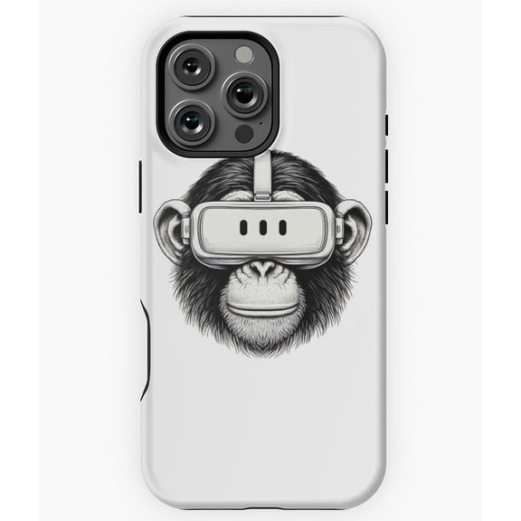 VR Monkey Virtual Reality Gamer Ape Phone Case for iPhone 16 15 14 13 12 11 Pro Max