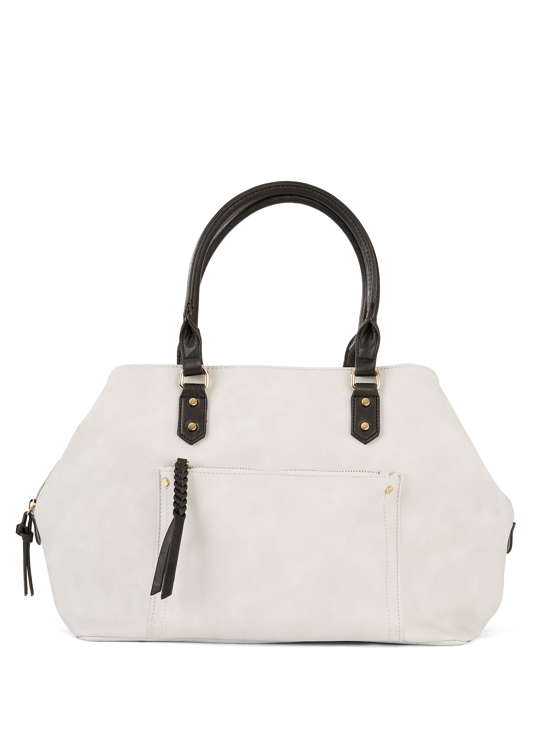VR NYC Braided Zip Front Pocket Carter Satchel