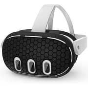 VR Shell Protective Protector Cover for Meta Quest 3, Silicone Front Headset Protector Cover Anti Scratch Anti Dust Anti Shock-Black