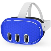 VR Shell Protective Protector Cover for Meta Quest 3, Silicone Front Headset Protector Cover Anti Scratch Anti Dust Anti Shock-Blue