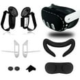thumbnail image 1 of VR Silicone Cover Accessories for Meta Quest 3,10-in-1 Set Protective VR Shell Cover for Quest 3, Face Cover Pad with Lens Cap, Controller Grip Cover with Battery Opening and Rocker Cap-Black, 1 of 6