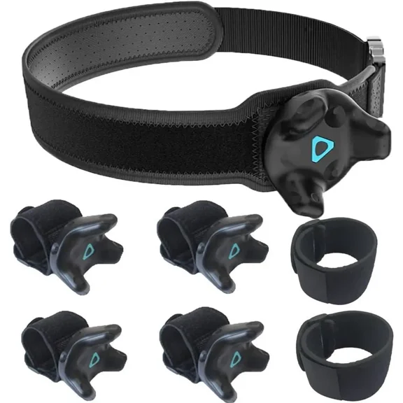 VR Tracker Belt for HTC Vive System Tracker Puck - Adjustable Belt Strap for Waist and Full-Body Tracking in Virtual Reality - 1 Waist Strap + 4 Wrist Strap+2 Extension Belt - No Tracker