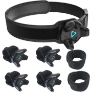 VR Tracker Belt for HTC Vive System Tracker Puck - Adjustable Belt Strap for Waist -Body Tracking in Virtual Reality - 1 Waist Strap + 4 Wrist Strap+2 Extension Belt - No Tracker