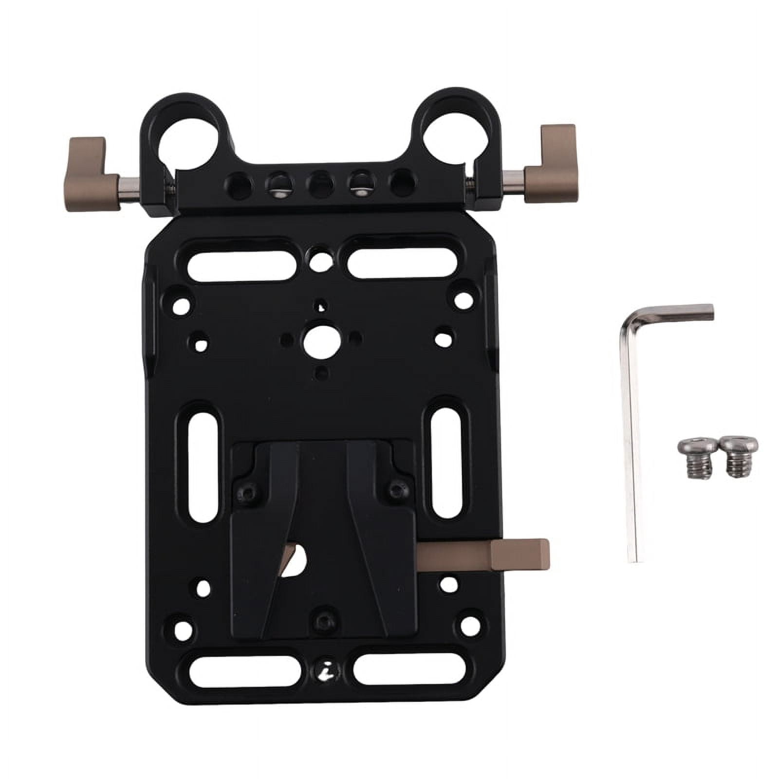 VR V Mount Battery Adapter Plate Supply Splitter with 15mm Rod Clamp ...