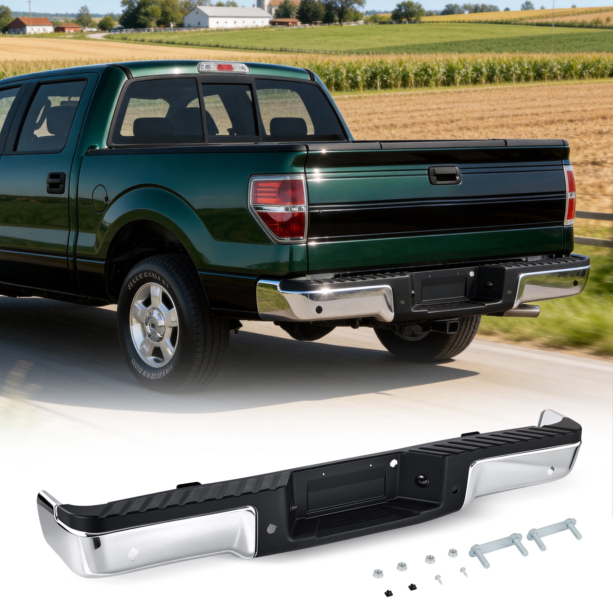 VRC Rear Step Bumper Assembly Compatible with 2019-2014 Ford F150 with