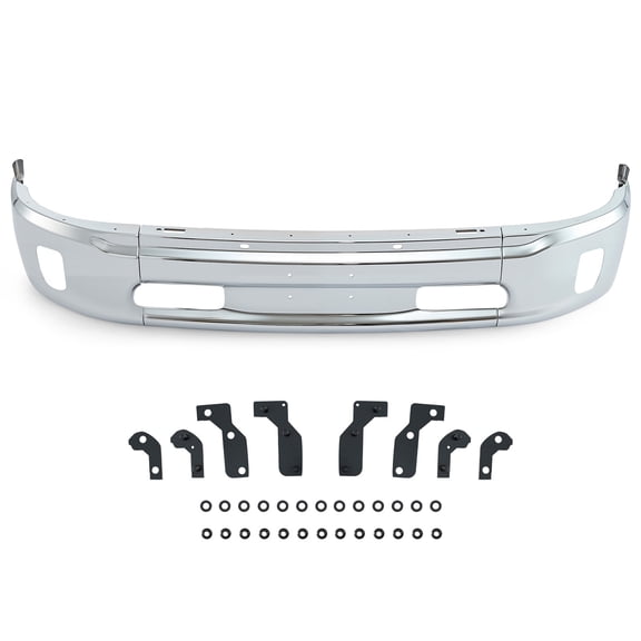 VRC Split Front Bumper Replacement for 13-18 Dodge Ram 1500 Fog Cutout Chrome