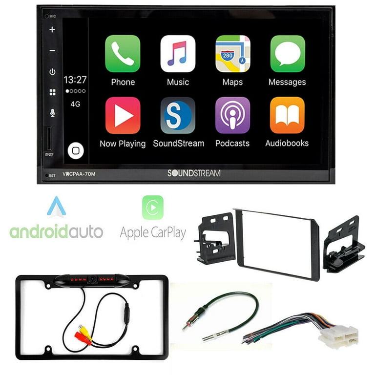 VRCPAA 70M 7 Double DIN Bluetooth CarPlay Android Dash Kit for 1999 2000 Escalade