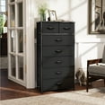 thumbnail image 1 of VREDHOM  7-drawer Storage Chest Dresser Black, 1 of 5