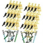 VREKEF Star Wars 26 Pcs Pieces Minifigures Set, Pack Battle Droids with Weapons Set Building Blocks Action Figures 1.65 inch Figures Droids Boys Kids Gift Toys