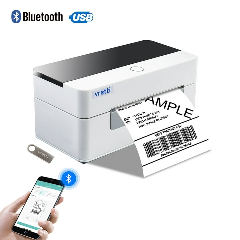 VRETTI Bluetooth Thermal Shipping Label Printer Wireless 4x6