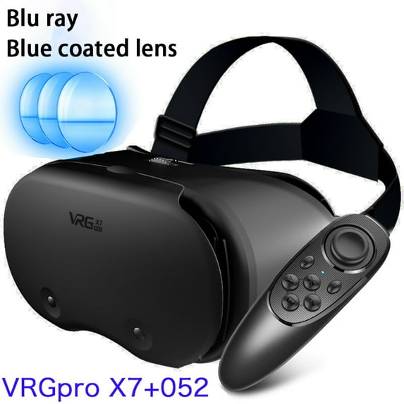 VRG Pro X7 VR Glasses Blue Light Eye Protective Virtual Reality Helmet for 5-7 Inch Intelligent Phone