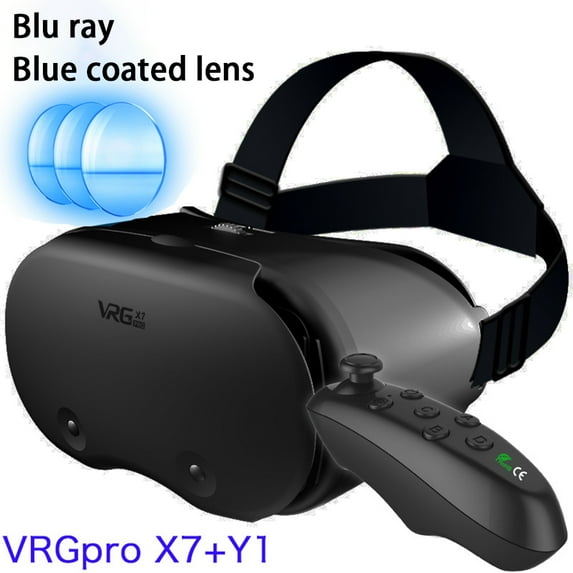 VRG Pro X7 VR Glasses Blue Light Eye Protective Virtual Reality Helmet for 5-7 Inch Intelligent Phone