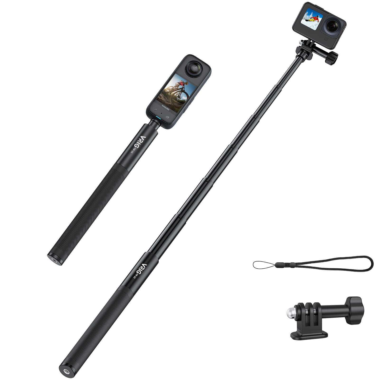 VRIG TP-13 135cm Action Camera Selfie Stick Adjustable Extension Pole ...