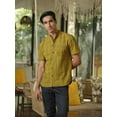thumbnail image 1 of VRIKSHA - Organic Cotton & Bamboo Shirt | Mustard Yellow | Block Print, 1 of 4