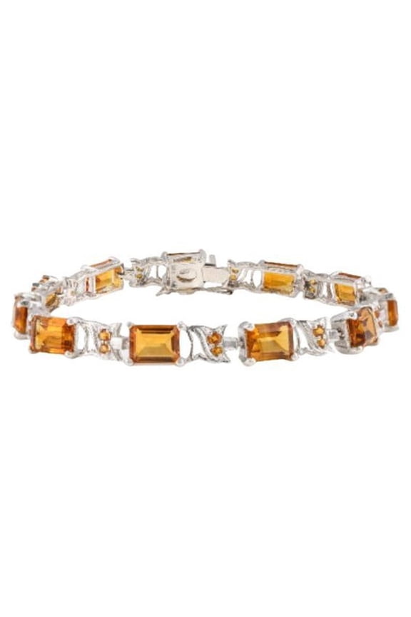 VRJewels Contemporary 19.9 ct Citrine Gemstone Bracelet Made in 925 Sterling Silver