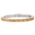 thumbnail image 1 of VRJewels Modern Octagon Citrine Tennis Bracelet 925 Sterling Silver for Women, 1 of 6
