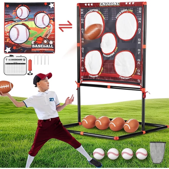VROGTIK Football Toss Game Outdoor Toy for Kids Ages 3-8 1 Pack