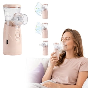 VROVIRE Portable Personal Inhaler, Handheld Mesh Inhaler with Fine Mist, Digital Display, Type-C Rechargeable, Auto Cleaning, Adult Mask and Mouthpiece, Home & Travel Use