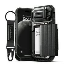 VRS DESIGN iPhone 15 Pro Max (2023) Case, [Damda Glide Ultimate] Premium Sturdy Wallet Case with Multi-Functional Strap &  Camera Lens Protector  (Matte Black)