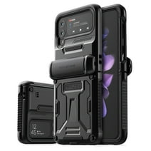 VRS Design Phone Case for Galaxy Z Flip 3 5G (2021) [Terra Guard], Semi-Auto Hinge Protective Case (Matte Black)
