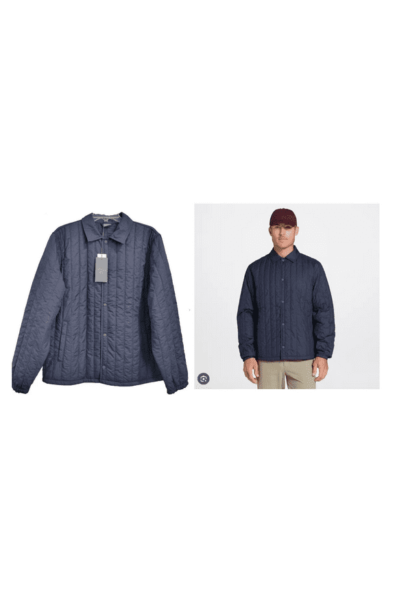 Men's Linear Quilted Shirt Jacket , darker Ardosia Slate, L