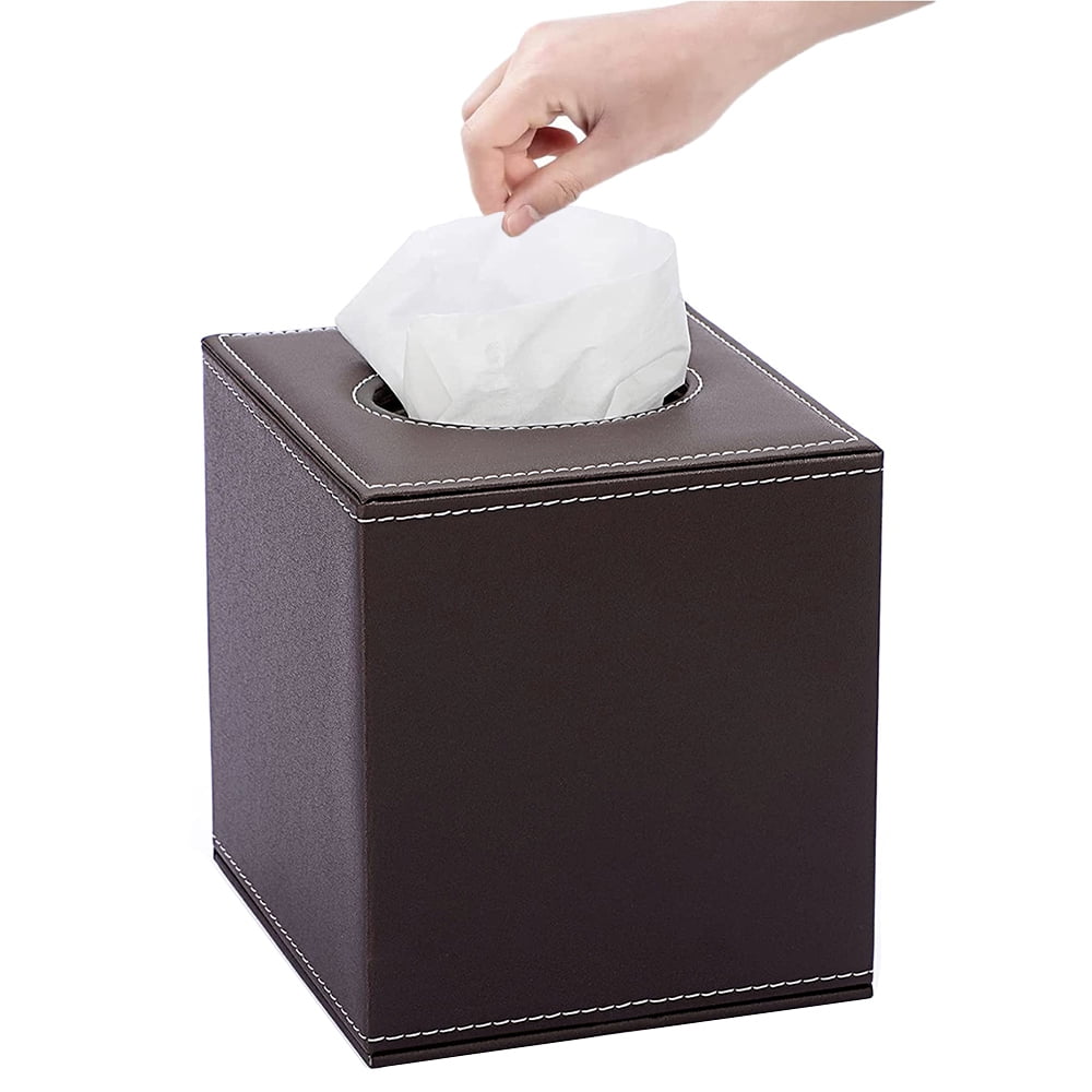 VRURC Square Tissue Box Cover, Large Size, Napkin Facial Paper Holder