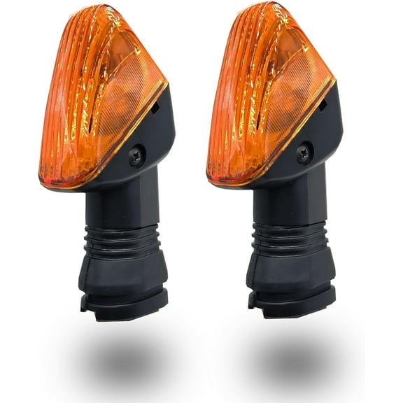 VRWEARE 2Pcs Motorcycle Turn Signal Indicator Light Compatible with KAWASAKI ZX6R ZX-6RR KLE500 KLE 650 KLR650 Front/Rear Blinker Lamp (Amber Shell)